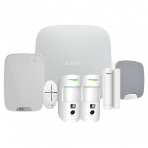 AJ-HUB2KIT-DP-PRO-W Kit de Alarma Ajax AJ-HUB2-W con 2 PIR con Cámara, Teclado y Sirena