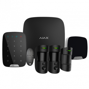 AJ-HUB2KIT-MP-PRO-B Kit de Alarma Ajax negro AJ-HUB2-B con 2 PIR con Cámara, Teclado y Sirena