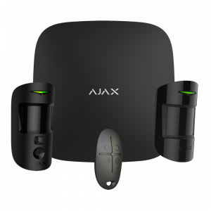 AJ-STARTERKIT-CAM-MP-B  Kit de Alarma Ajax negro con PIR y PIR con Cámara